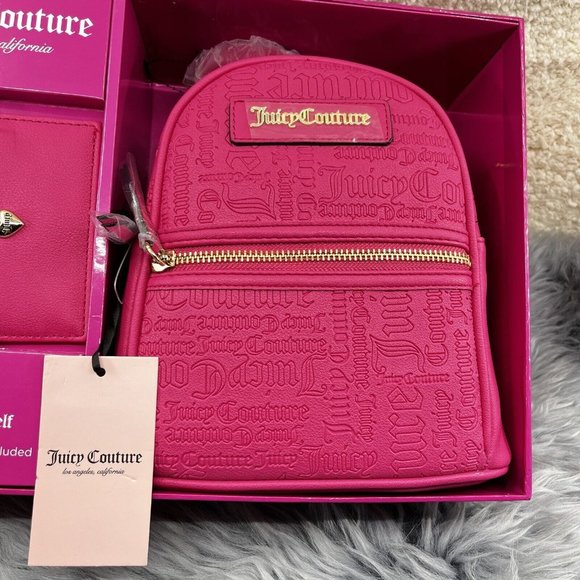 Juicy Couture Hot Pink Barbie Barbiecore Mini Backpack Gift Box Set NWT main image 4